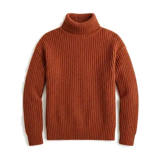 Rust turtleneck sweater